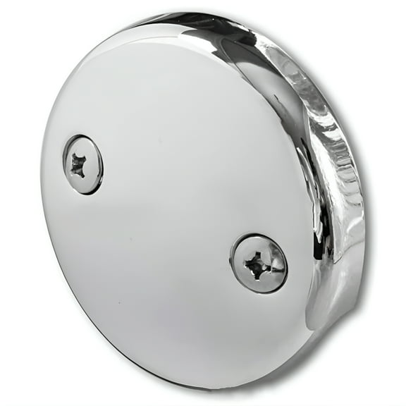 HIBIBUD Sleek Black 3.25 inch Bathtub Overflow Drain Cover with Installation Kit,Silver