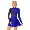 thumbnail image 3 of vastwit Women's Rhinestone Figure Ice Skating Dress Roller Skating Gymnastic Competition Leotard Royal Blue L, 3 of 7