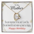 thumbnail image 4 of To Mom Birthday Message Beautiful Lady Mom Forever Necklace w Message Card, 4 of 20