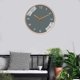 thumbnail image 2 of Reloj de pared silencioso, sin tictac, fácil de leer, moderno, redondo, estilo simple, funciona con pilas, reloj artístico para sala de estar, dormitorio, regalo de Navidad Gris oro rosa, 2 of 7