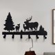 thumbnail image 5 of Gancho de pared de hierro para colgar, organizador de almacenamiento, silueta decorativa para puerta Árbol de ciervo, 5 of 8