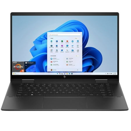 HP ENVY x360 Touchscreen 2-in-1 Laptop, 15.6" FHD IPS Display, AMD Ryzen 5 7530U (Beat i7-11600H) Up to 4.5GHz, 8GB RAM, 1TB PCIe SSD, Wi-Fi 6E, Backlit KB, USB-C, HDMI, Win 11 Pro, Nightfall Black