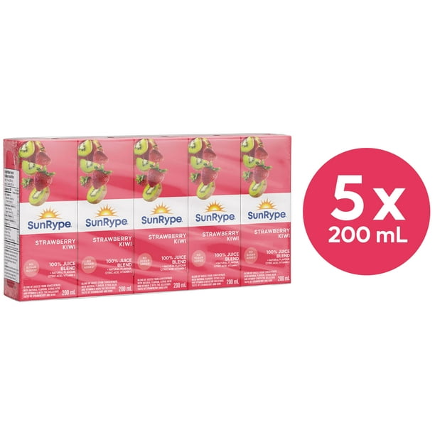 Boîtes de jus Fraise kiwi SunRype 200 ml