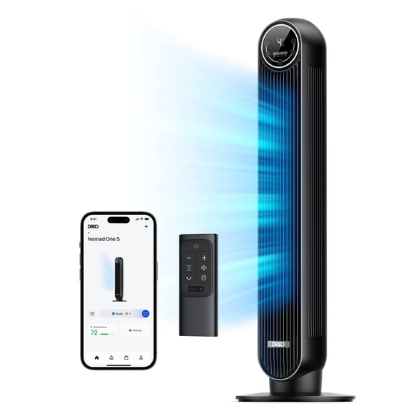 Ventilador de torre Dreo para dormitorio, inteligente, oscilante, silencioso, 28 dB