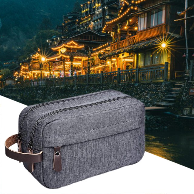 Bolsa de aseo Baoblaze Estuche organizador de almacenamiento impermeable 3 gris