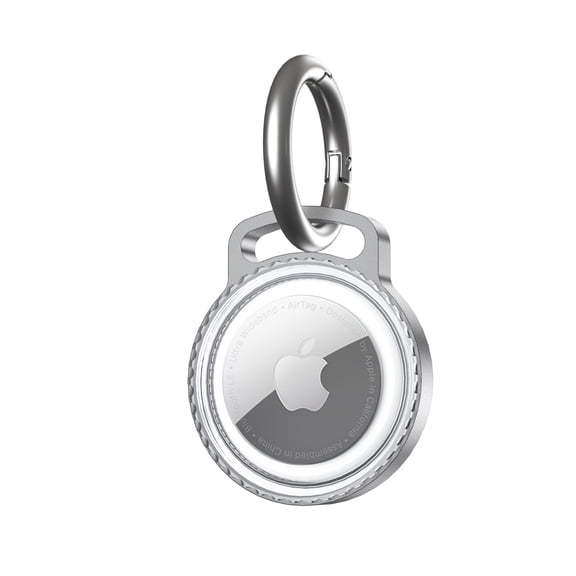 YUNOVA IP68 Waterproof Aluminum Alloy AirTag Case, Shockproof Metal Protective Holder, Compatible with Apple AirTag, Signal Friendly Keychain for Keys Bags Pets