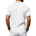 thumbnail image 7 of GrmtClth Men's Polo Shirt with Chest Pocket Short Sleeve Solid Color Business Casual Regular Fit Classic Work Tops 2026 White XL, 7 of 7