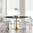 thumbnail image 2 of Modway Lippa 60" Round Wood Grain Dining Table in Gold Cherry Walnut, 2 of 7