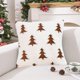 thumbnail image 1 of Funda de cojín decorativa navideña | Funda de cojín cuadrada de 45 x 45 cm para sofá y cama | Poliéster con cremallera oculta | Decoración navideña para el salón, 1 of 6