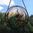 thumbnail image 2 of Personalized Peacock Suncatcher Stained Glass, Peacock Stained Glass Window Hanging Peacock Sun Catchers Indoor Window Décor 3ZtNq4, 2 of 5