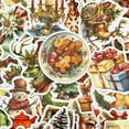 thumbnail image 4 of Wrapables Waterproof Christmas Vinyl Stickers for Water Bottles, Laptop, Phones, Skateboards, Decals for Teens, 100pcs Classic Xmas, 4 of 6