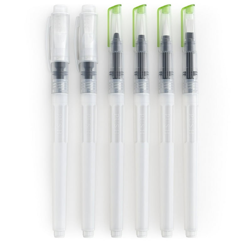 Arteza Water Brush Pens (Assorted Tips Set of 6)