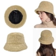 thumbnail image 2 of Sombrero de pescador de invierno para mujer Sombreros cloche Abrigados de lana sintética Gorra de pescador para exteriores Sombrero de pescador térmico y resistente al viento de color liso para mujer, 2 of 8