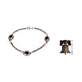 thumbnail image 5 of NOVICA Garnet charm bracelet, 'Triple Passion', 5 of 7