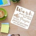 thumbnail image 3 of Bathroom Stencil Decoration Template 11.8x11.8 inch Plastic Wash Your Hands Stencils Square Reusable Stencils for Painting on Wood Floor Wall and Fabric, 3 of 7