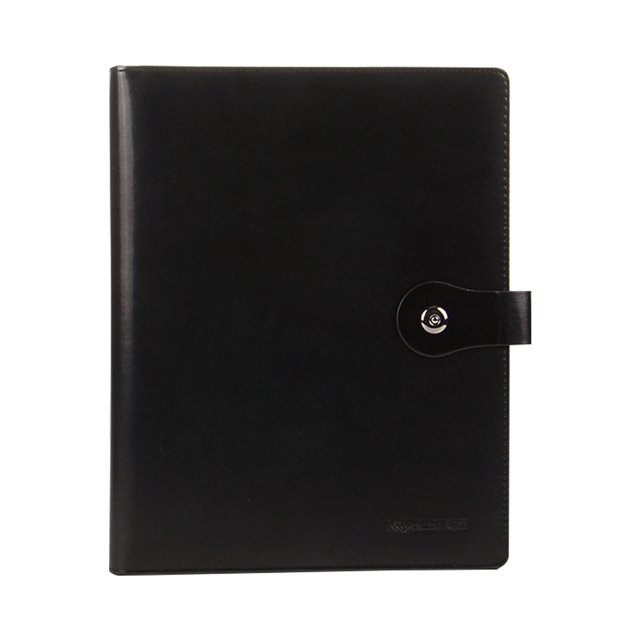 Amdohai A4 business Leather Portfolio with Calculator Binder Card Slot Manager Office Document Pad Briefcase