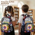 thumbnail image 3 of FKELYI 17 Inch Clear Backpack for Boys & Girls, Kids Backpack See Through Schoolbag Starry Lightning Basketball Print Spacious Bookbag Travel Bags for Elementary Student, 3 of 7