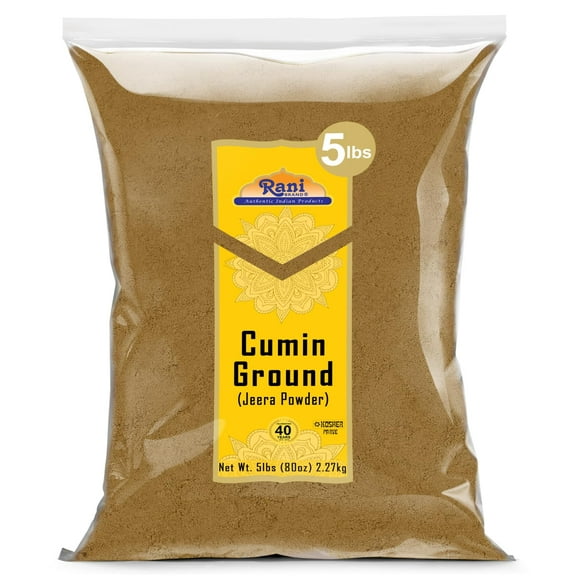 Rani Cumin Powder Spice (Jeera), 80oz (5lbs) 2.27kg, Bulk ~ All Natural | Salt-Free | Vegan | No Colors | Gluten Friendly | NON-GMO | Kosher | Indian Origin