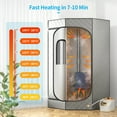 thumbnail image 6 of TABU Portable Sauna for Home, Sauna Box with 3L & 1500W Steamer, Timer, Foldable Chair, Silver, 6 of 8