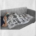 thumbnail image 6 of Saying Soft Flannel Fleece Throw Blanket, Family is Anchor That Holds Us Inspiration Writing Anchor Rope, Cozy Plush for Indoor and Outdoor Use, 50" x 60", Black and White, by Ambesonne, 6 of 6