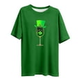 thumbnail image 4 of Elvqul Chandails à Col Rond pour Femmes T-Shirts de la Saint-Patrick Grande Taille T-Shirts Graphiques Chandail Stylé à Manches Courtes Hauts pour Dames Vert, 4 of 4
