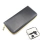 thumbnail image 1 of Bolsa de almacenamiento de tijeras de salón, bolsa de tijeras de cuero negro con cremallera - Bolsa de funda para herramientas de salón para peluqueros estilistas (capacidad para 4 tijeras), 1 of 5