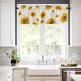 thumbnail image 3 of Kitchen Curtains Valances for Small Windows, Rustic Sunflower Bee Short Curtain Valance for Living Room, Farmhouse Burlap Rod Pocket Blinds Window Printed Drapes 1 Panel 54x18 Inch, 3 of 6