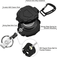 thumbnail image 1 of 2 Pack Retractable Badge Holder,Heavy Duty Badge Reel Keychain with ID Card Holder, Retractable Lanyard Keychain, 1 of 5