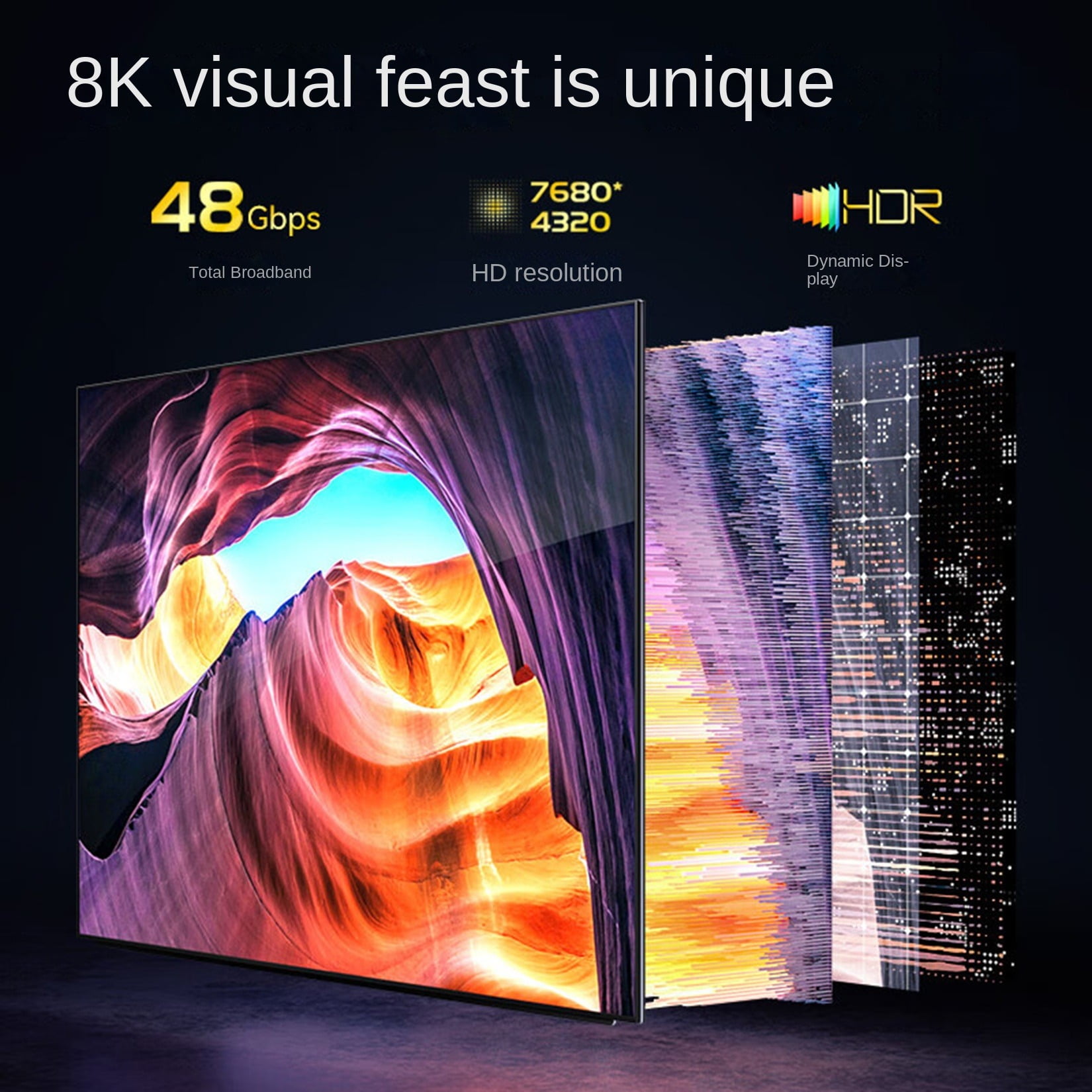 8K Fiber Optic HDMI 2.1 Cable,Supports Ultra High Speed 48Gbps 8K@60Hz 4K@120Hz HDCP 2.2/2.3,CEC,ARC/eARC,DTS:X,Dolby Atmos,EDID,Dynamic HDR,Compatible with PS5/PS4,Xbox,HDTV 8K,Roku,Samsung,Projector