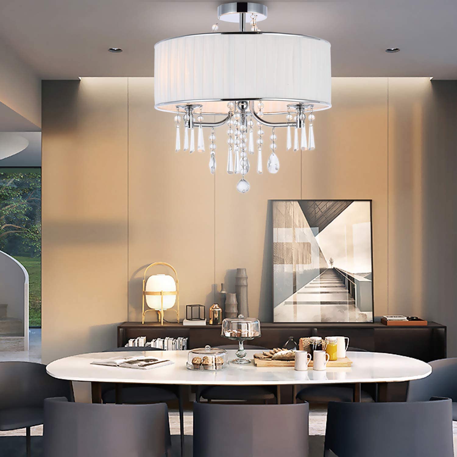 Light Drum Pendant Lighting Fixture 