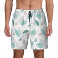 thumbnail image 2 of Goofa Leaf Print Green Printed Men's Swim Trunks Board Shorts Quick Dry Mens Swimming Trunks with Compression Liner,Breathable Fit Hawaii Beach Shorts-X-Large, 2 of 9