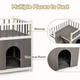 thumbnail image 4 of Demi Bonn 28" Outdoor Feral Cat House Indoor Kitty Condo with Stairs for Cats Insulated, Weatherproof Roof, Gray, 4 of 8