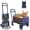 Blue + Blue Basket, variant on Adnoom 2-in-1 Folding Hand Truck Heavy Duty, 300 lbs Capacity Utility Cart with 4 Wheels, Retractable Handle Convertible Platform Dolly for Moving Boxes Furniture Luggage, Green
