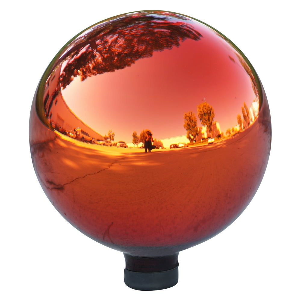 Electric Red Glass Gazing Globe