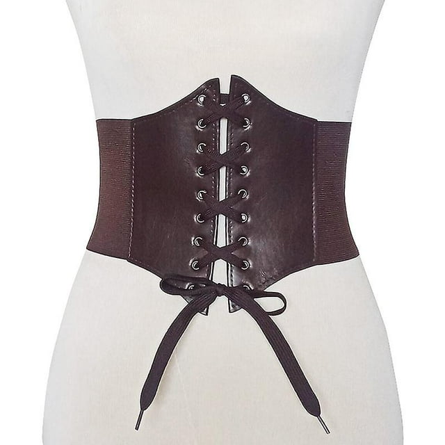 Ceinture Corset pour Femmes Grand Vintage Ceintures de Taille à Lacets Nouée Guépard Ceinture Élastique à Cordon