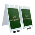 thumbnail image 2 of A-frame Sidewalk Dui Attorney 24" x 36" Double Sided A-Frame Sidewalk Sign, Includes 2 Plastic Inserts | Foldable Portable White Signicade Sandwich Board Signs, 2 of 5