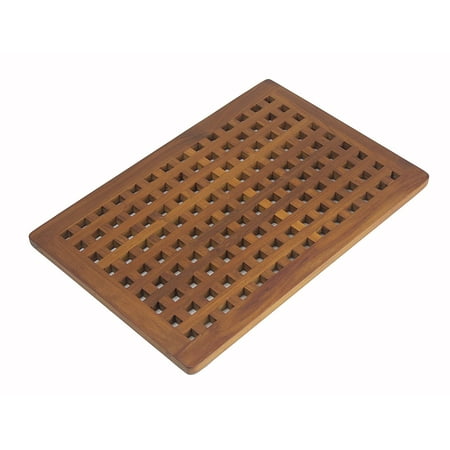 Teak Shower Accessories - The Original Teak Grate Bath Shower Mat
