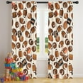 thumbnail image 5 of Blackout Kids Curtains,Beige Footballs and Numbers Pattern Childrens Insulated Curtains Set Of 2,Bedroom Essentials,Toddler Room Decor 42"x84", 5 of 5