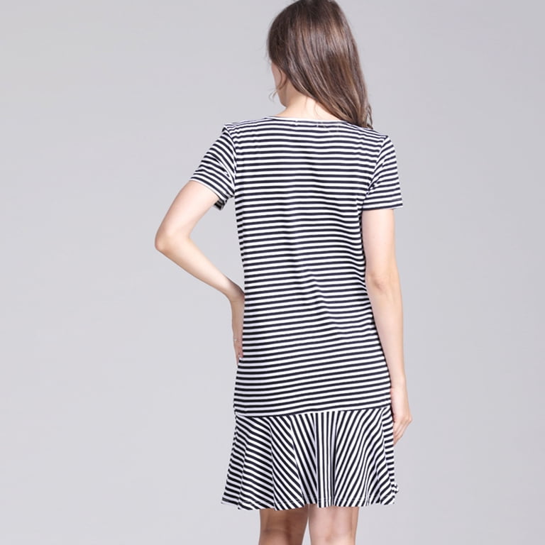 size 22 black evening dress Striped Maternity Dress