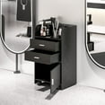 thumbnail image 6 of DreamCurship Salon Storage Cabinet, Hair Station with Wheels, 2 Tool Holders, 2 Drawers, 1 Cabinet, Salon Station Rolling Cart for Hair Stylist Beauty Spa Barbershop, Black, 6 of 7