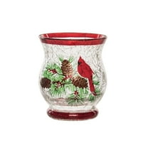 Cardinal Glass Votive/Tealight Holder