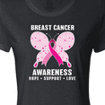 thumbnail image 4 of Inktastic Breast Cancer Awareness Hope Support and Love Women's T-Shirt, 4 of 5