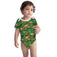 thumbnail image 2 of Xecao Flamingo Pattern Baby Climbing Bodysuit Short Sleeve Onesie Unisex 0-12 Months Baby Shirt Newborn Outfits Crotch snap design-2 Years, 2 of 6