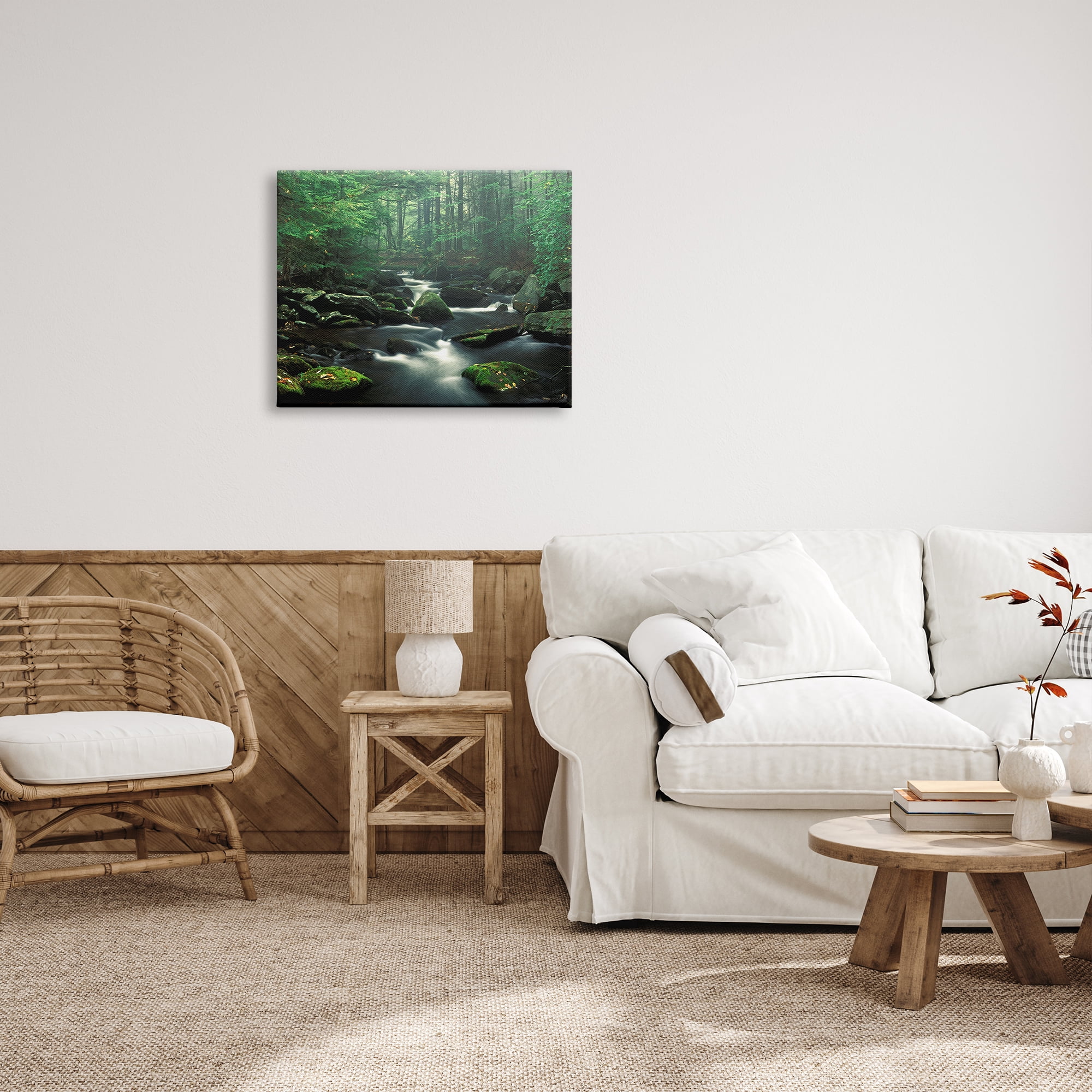 Stupell Industries Woodland Creek Landscape Nature Photography Gallery Wrapped Canvas Print Wall Art, 30 x 24