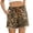 Brown, variant on Unir Women’s Trendy Streetwear Leopard Print Cotton-Blend Shorts, High Waist Drawstring with Frayed Hem & Pockets, Brown, S/M/L/XL/XXL