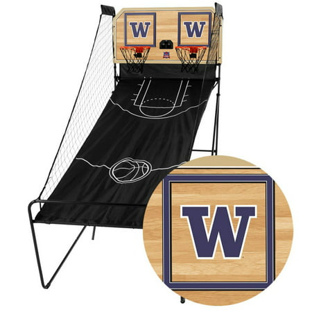 Washington Huskies Classic Court Double Shootout Basketball Game - No (Best Paint For Outdoor Basketball Court)