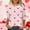 Shirt-Pink, variant on Gamivast Womens Valentines Sweatshirt Plus Size Cute Heart Bow Graphic Crewneck Cute Thsirts Trendy 3/4 Sleeve Casual Loose Tops Holiday Tunic Tees Valentine's Outfit