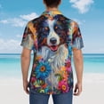 thumbnail image 3 of Lsque Oil Painting Sunflower Puppy pattern Hawaiian Shirt for Men, Unisex Summer Beach Casual Short Sleeve Button Down Shirts-Medium, 3 of 9