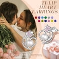 thumbnail image 4 of Fasjewly S925 Sterling Silver Heart Stud Earrings for Women,February Amethyst Birthstone Earring Jewelry Gift for Her,Tulip Earrings for Wife Mom Girlfriend,Birthday Valentine’s Day Mother's Day Gift, 4 of 10