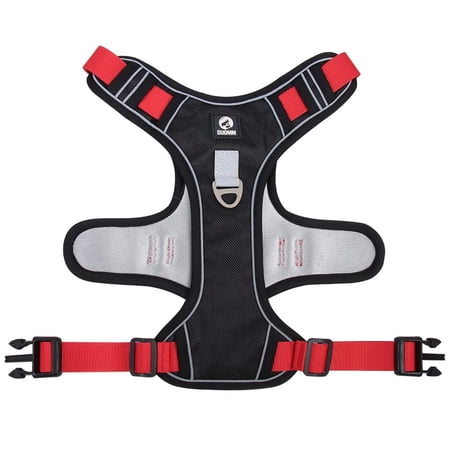 Adjustable Safety Easy Control No Pull Outdoor Walking Pet Vest Dog accessories Big Dog Harness For Large Dogs BLACK XL